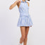 Blue Stripe Jacquard