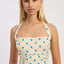 Ivory Blue Polka Dot