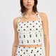 Off White Black Polka Dot