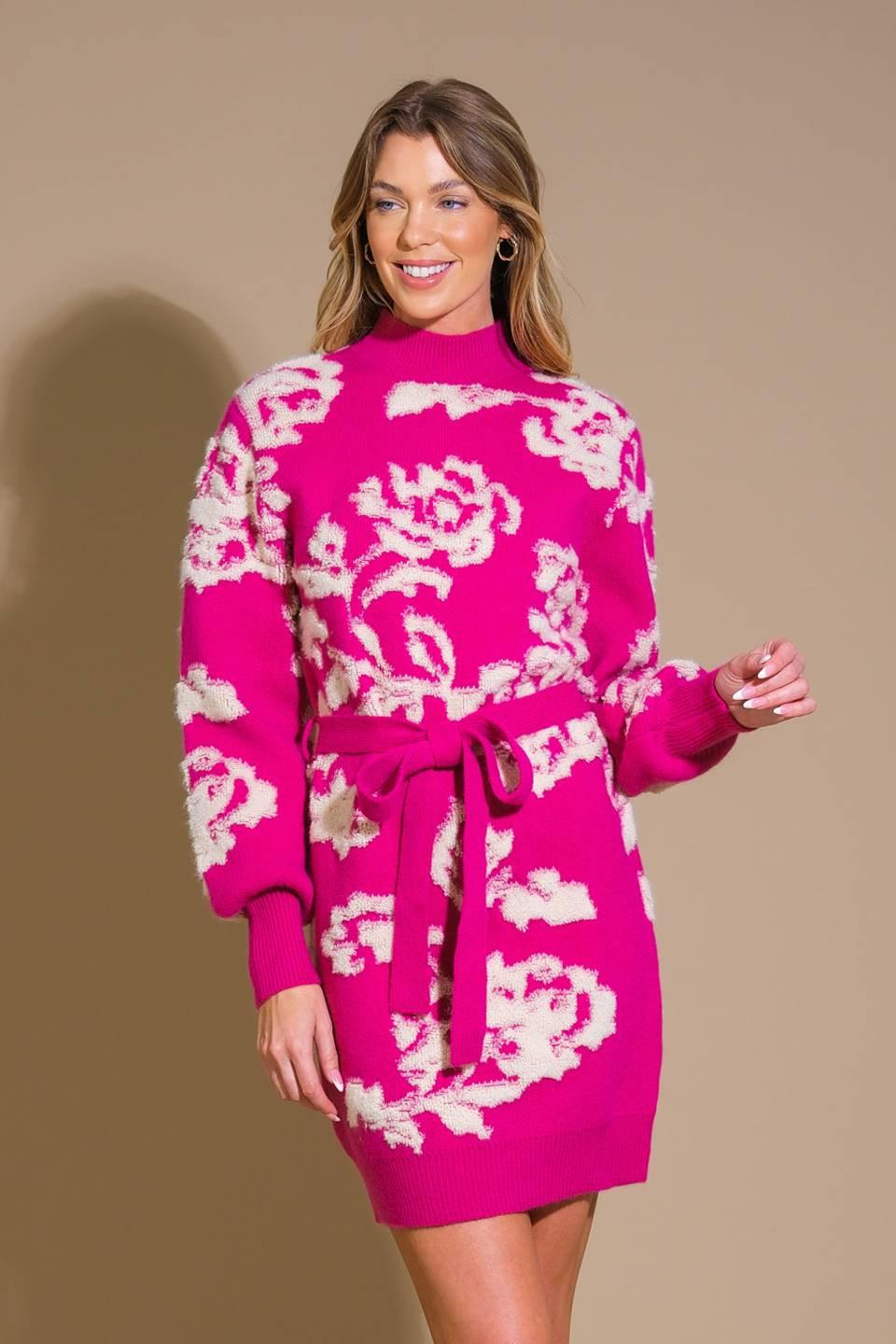 Heart on Display Sweater Mini Dress