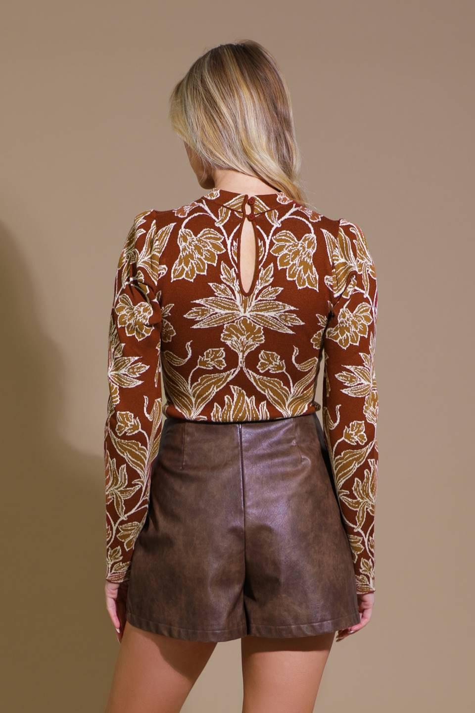 Warm Afternoons Jacquard Sweater Top