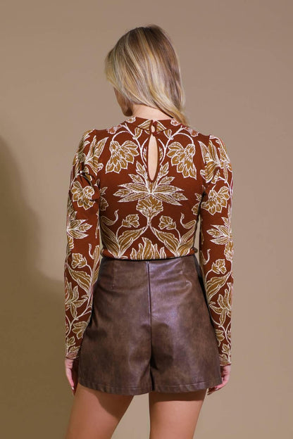 Warm Afternoons Jacquard Sweater Top