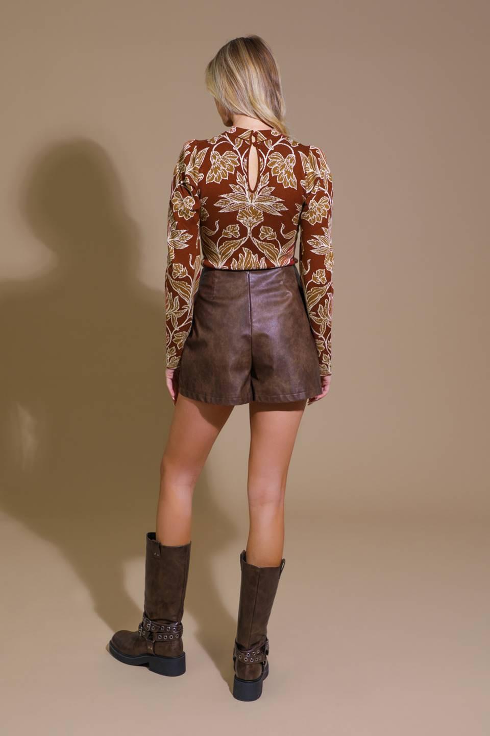 Warm Afternoons Jacquard Sweater Top
