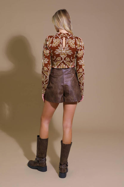 Warm Afternoons Jacquard Sweater Top
