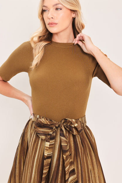 Golden Quill Romance Midi Dress