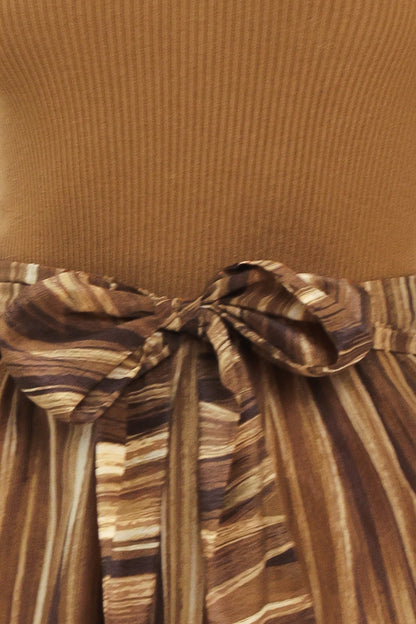 Golden Quill Romance Midi Dress