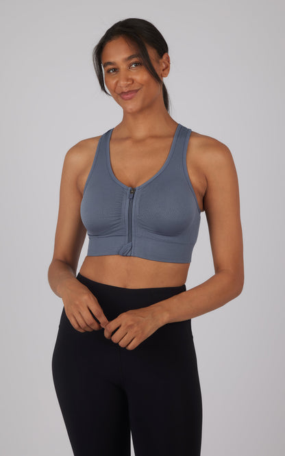 2 PK Full Zip Seamless Bra