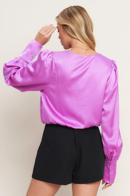 Modern Muse Orchid Woven Top