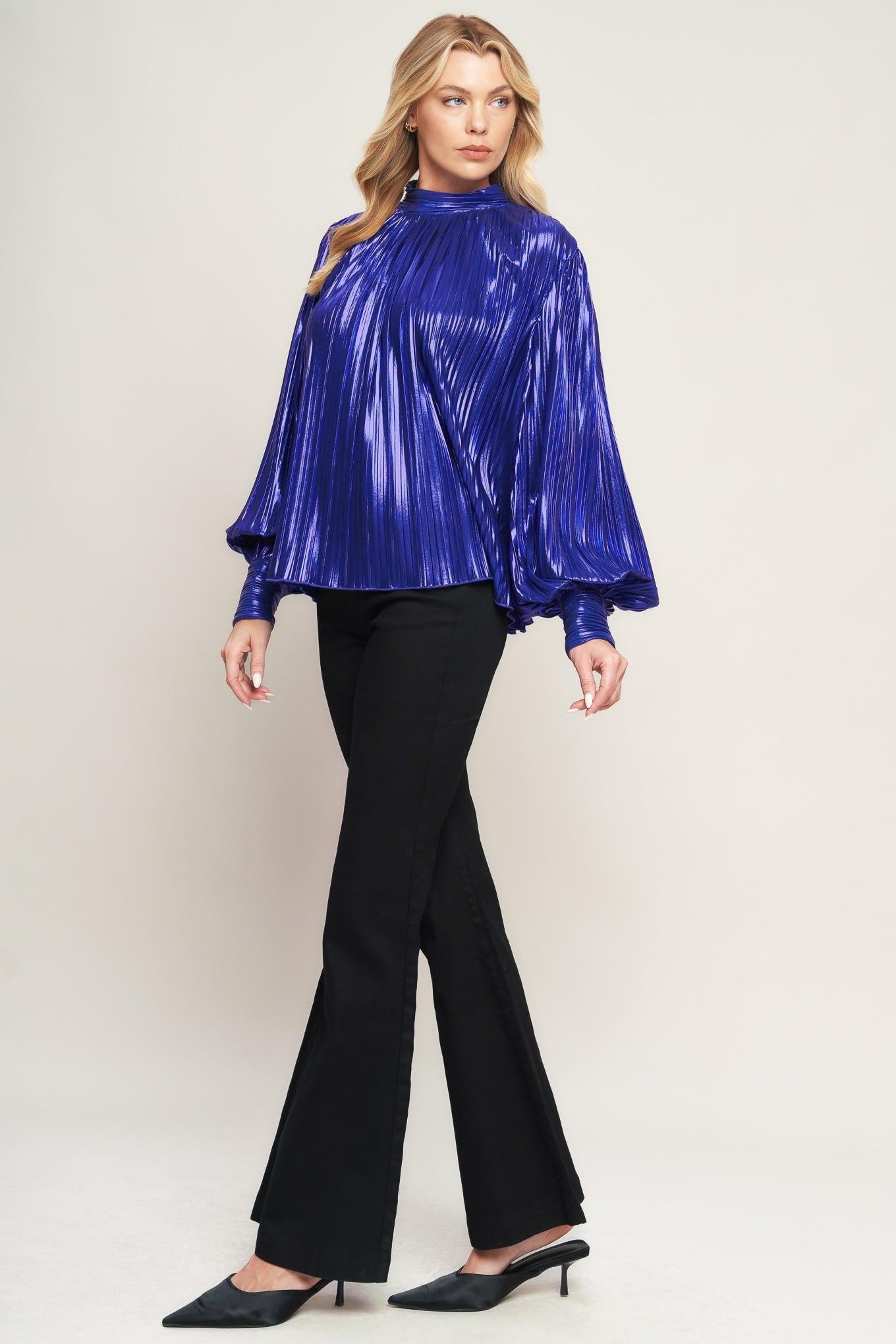 Pretty Companion Woven Foiled Top
