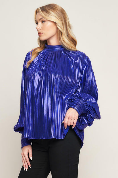 Pretty Companion Woven Foiled Top