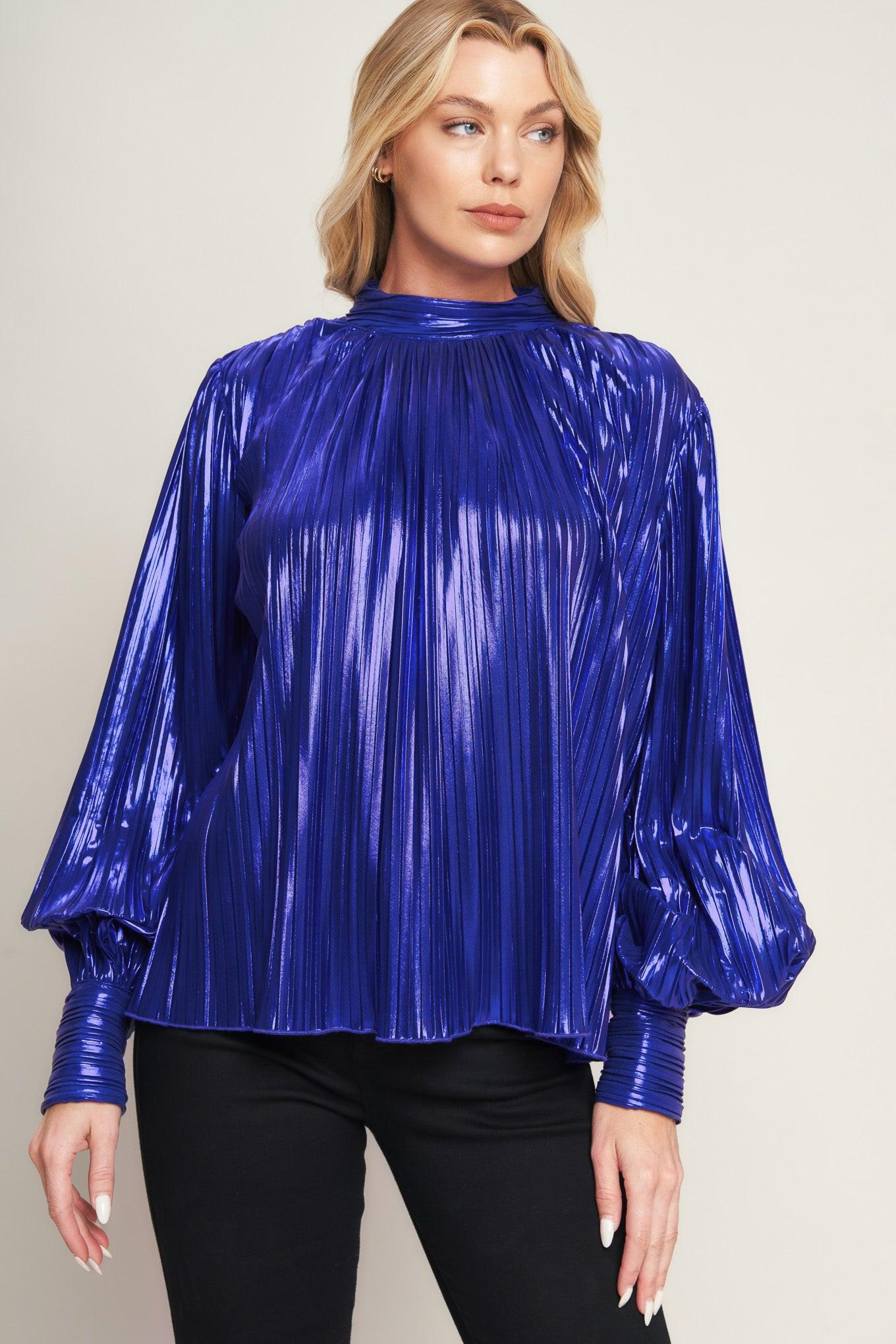 Pretty Companion Woven Foiled Top