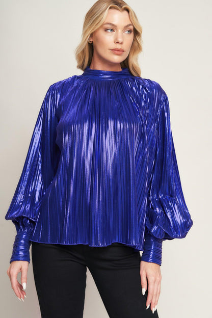 Pretty Companion Woven Foiled Top