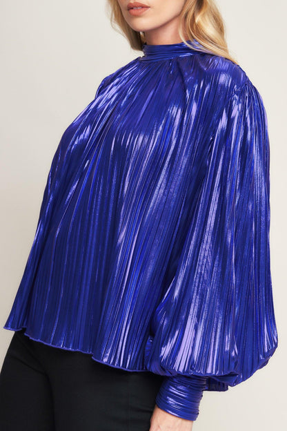 Pretty Companion Woven Foiled Top