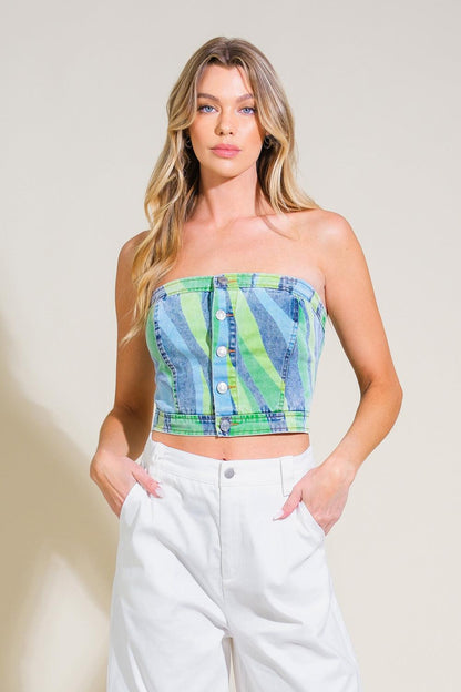 Navigating Life Denim Top