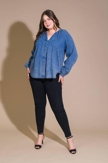 Musing About You Denim Top