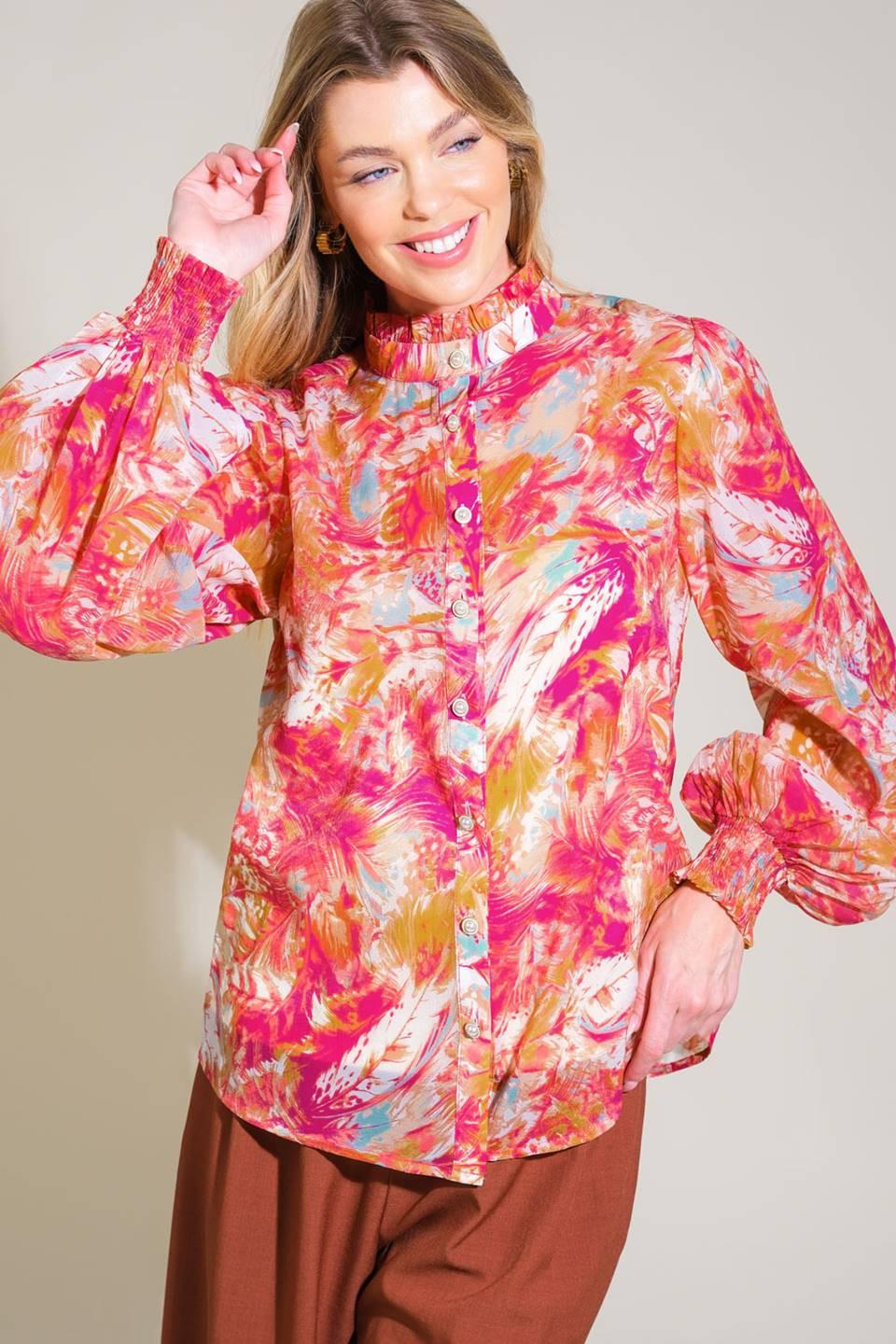 Seasonal Moves Woven Top