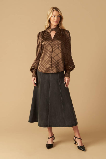 The Art of Balance Woven Satin Top
