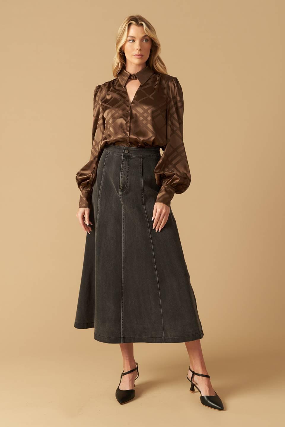 The Art of Balance Woven Satin Top