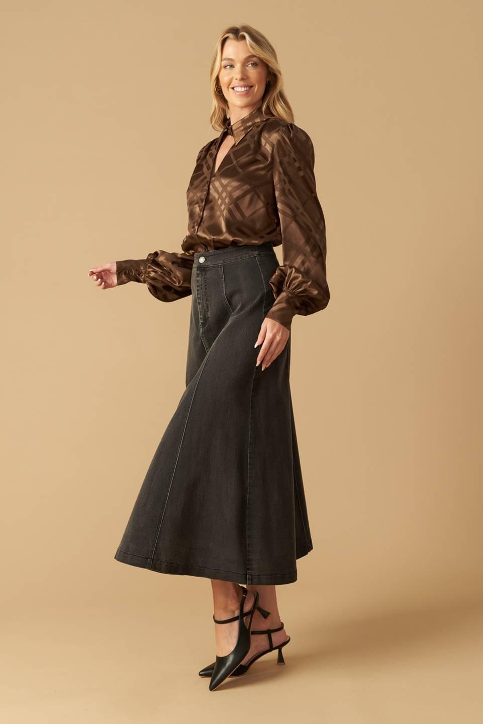 The Art of Balance Woven Satin Top