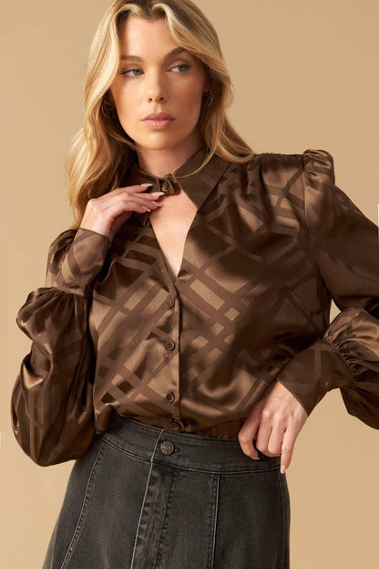 The Art of Balance Woven Satin Top
