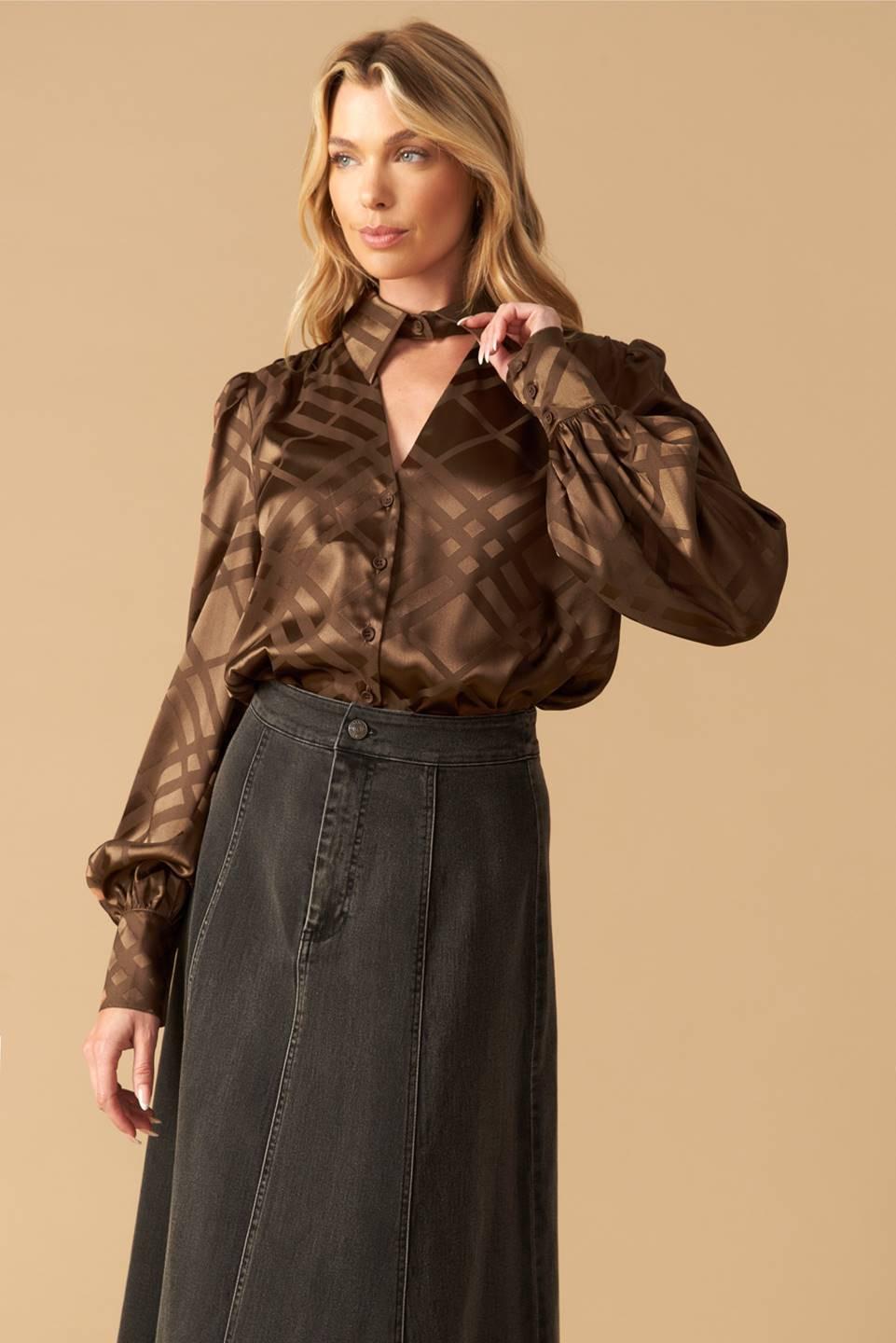 The Art of Balance Woven Satin Top