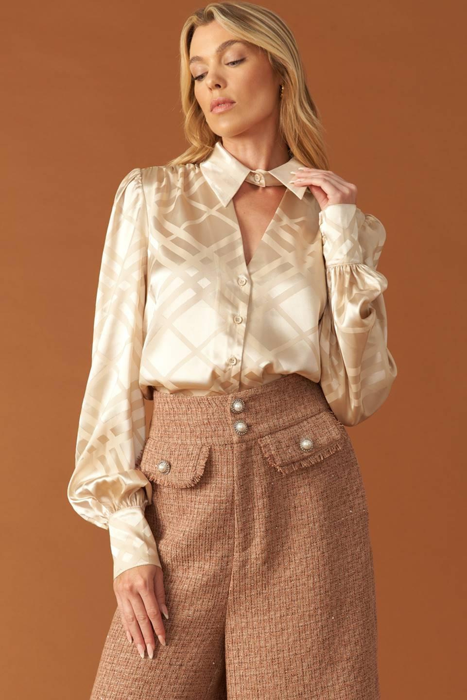 The Art of Balance Woven Satin Top