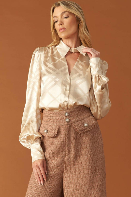 The Art of Balance Woven Satin Top