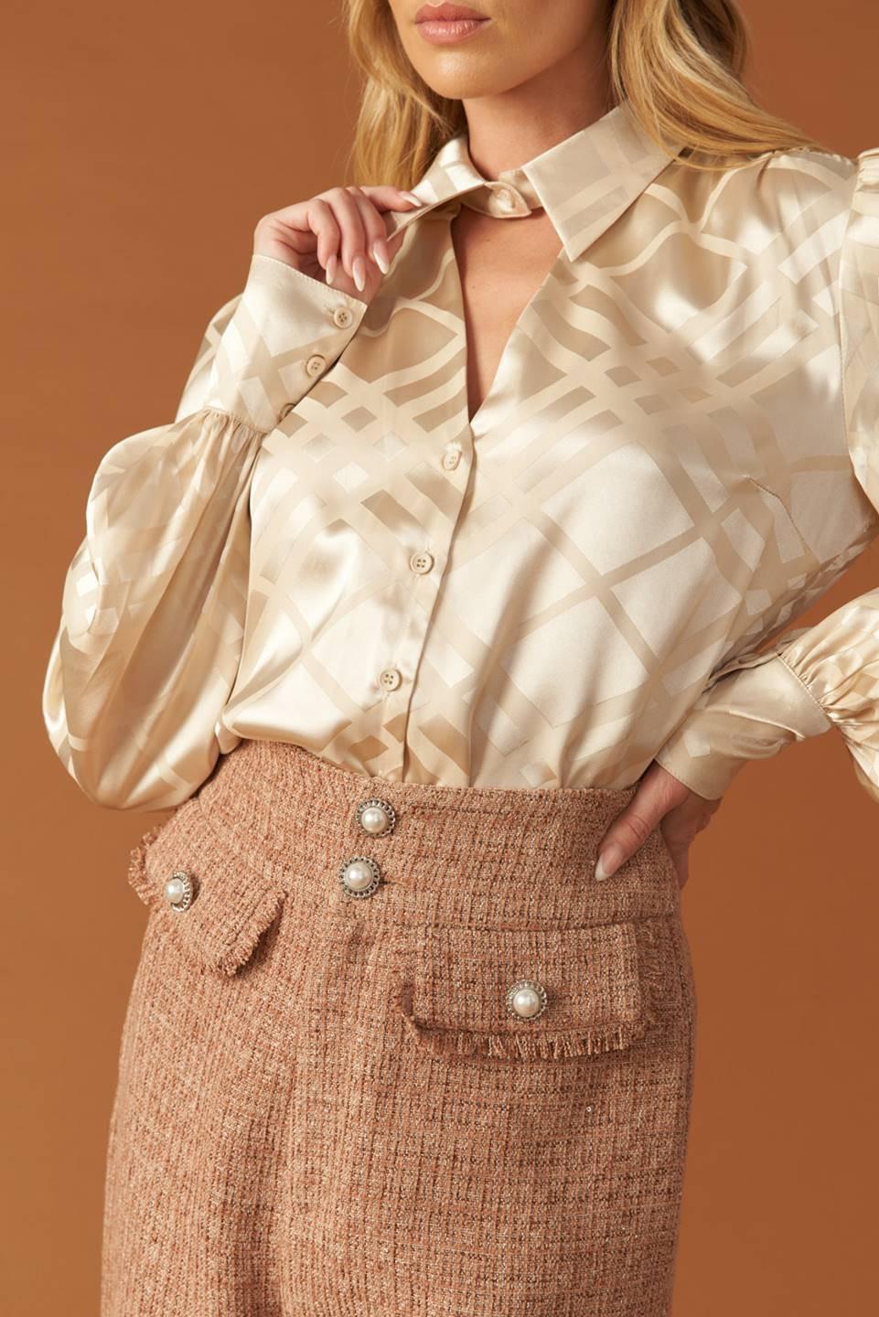 The Art of Balance Woven Satin Top