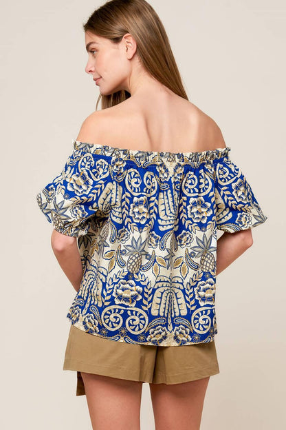 A Day at the Market Woven Top