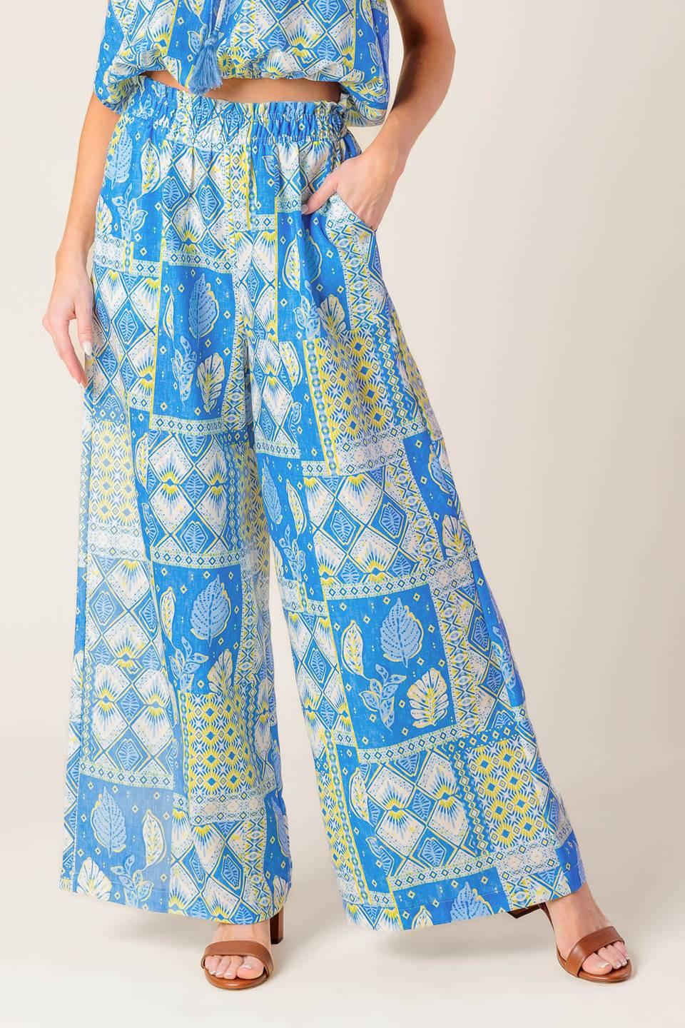 Let's Get Out of Town Woven Top and Pant Set