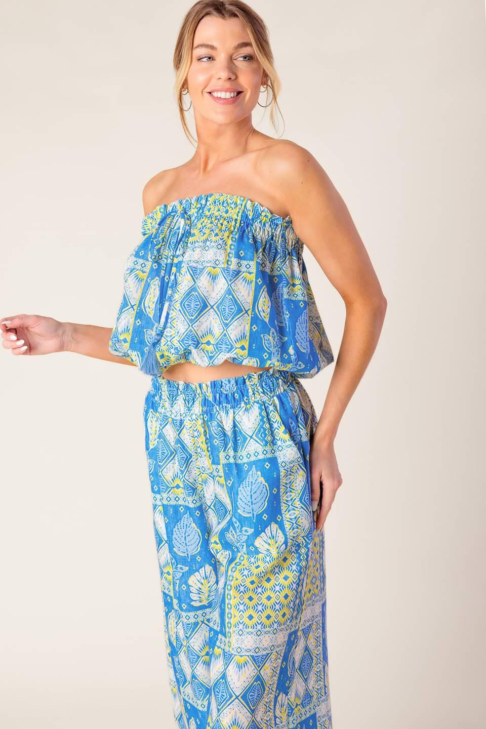 Let's Get Out of Town Woven Top and Pant Set