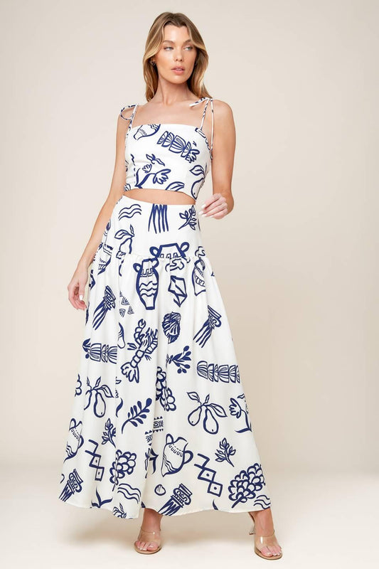 Free to Dream Woven Top and Skirt Set