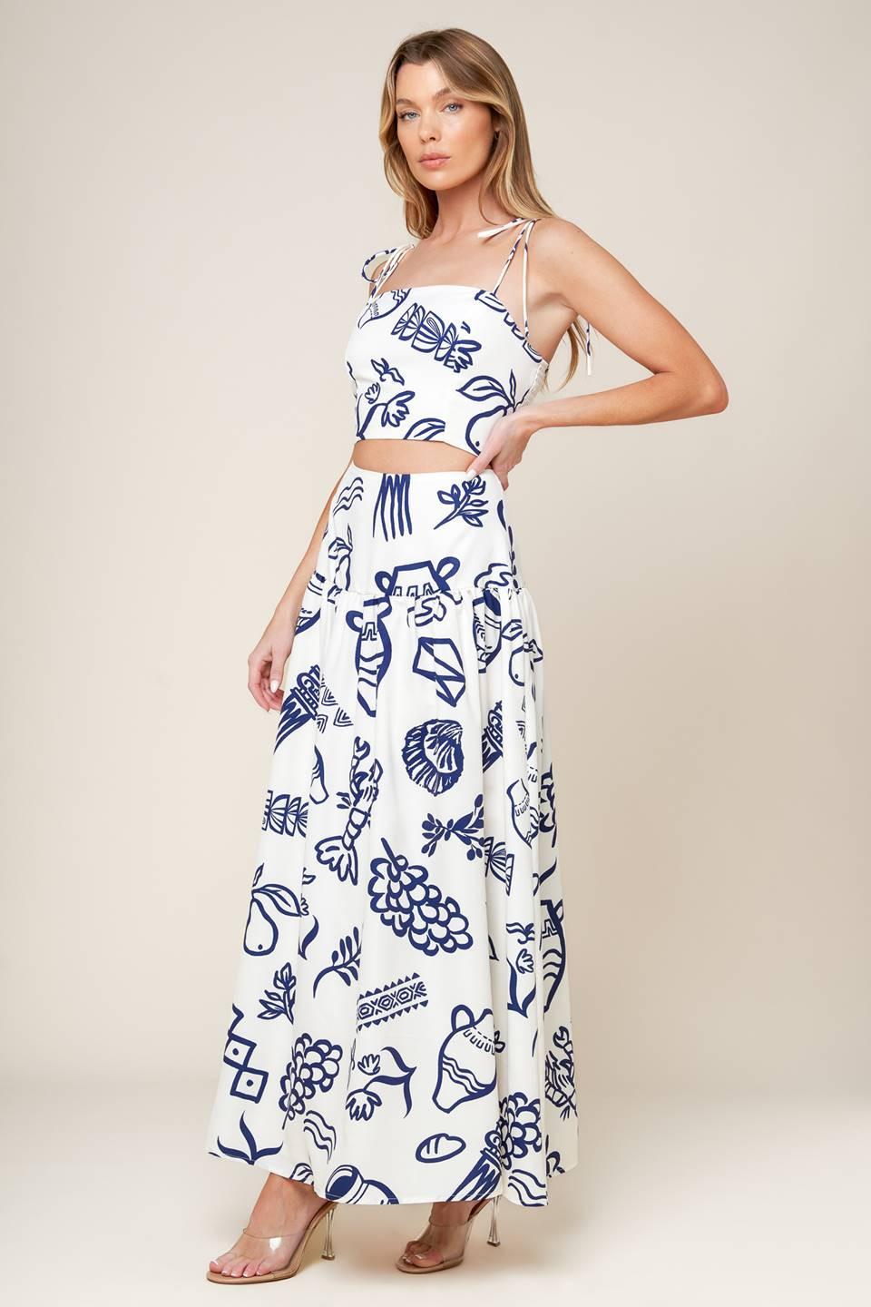 Free to Dream Woven Top and Skirt Set