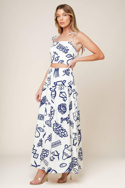 Free to Dream Woven Top and Skirt Set