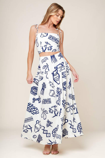 Free to Dream Woven Top and Skirt Set