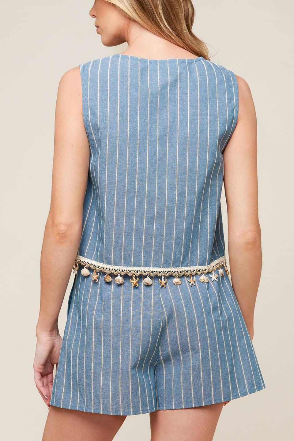 Songs of the Sky Woven Top and Shorts Set