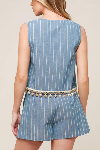 Songs of the Sky Woven Top and Shorts Set