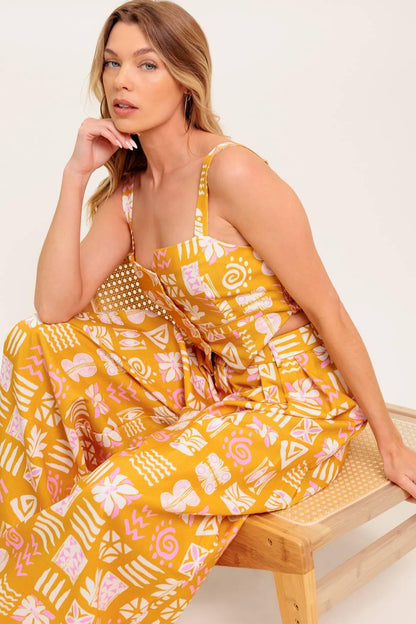 Pretty Meadow Woven Top and Pant Set