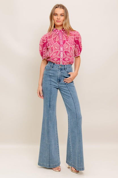 Precious Heart Woven Top