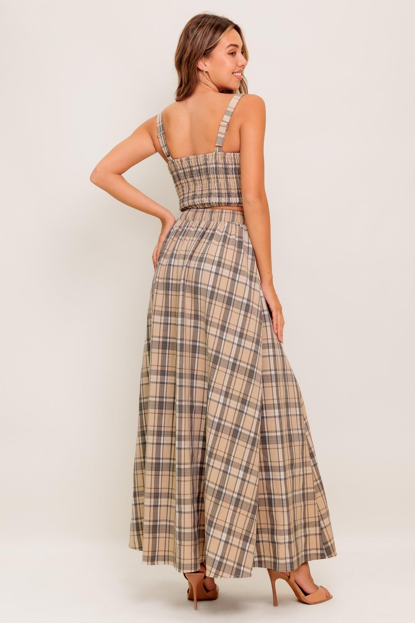 Heritage Charm Woven Top and Skirt Set