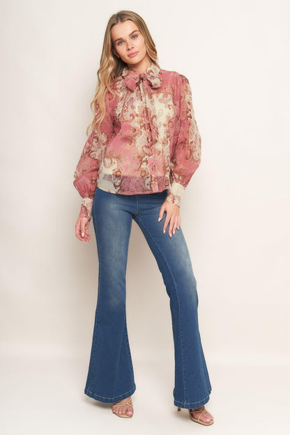 Rococo Rose Woven Top