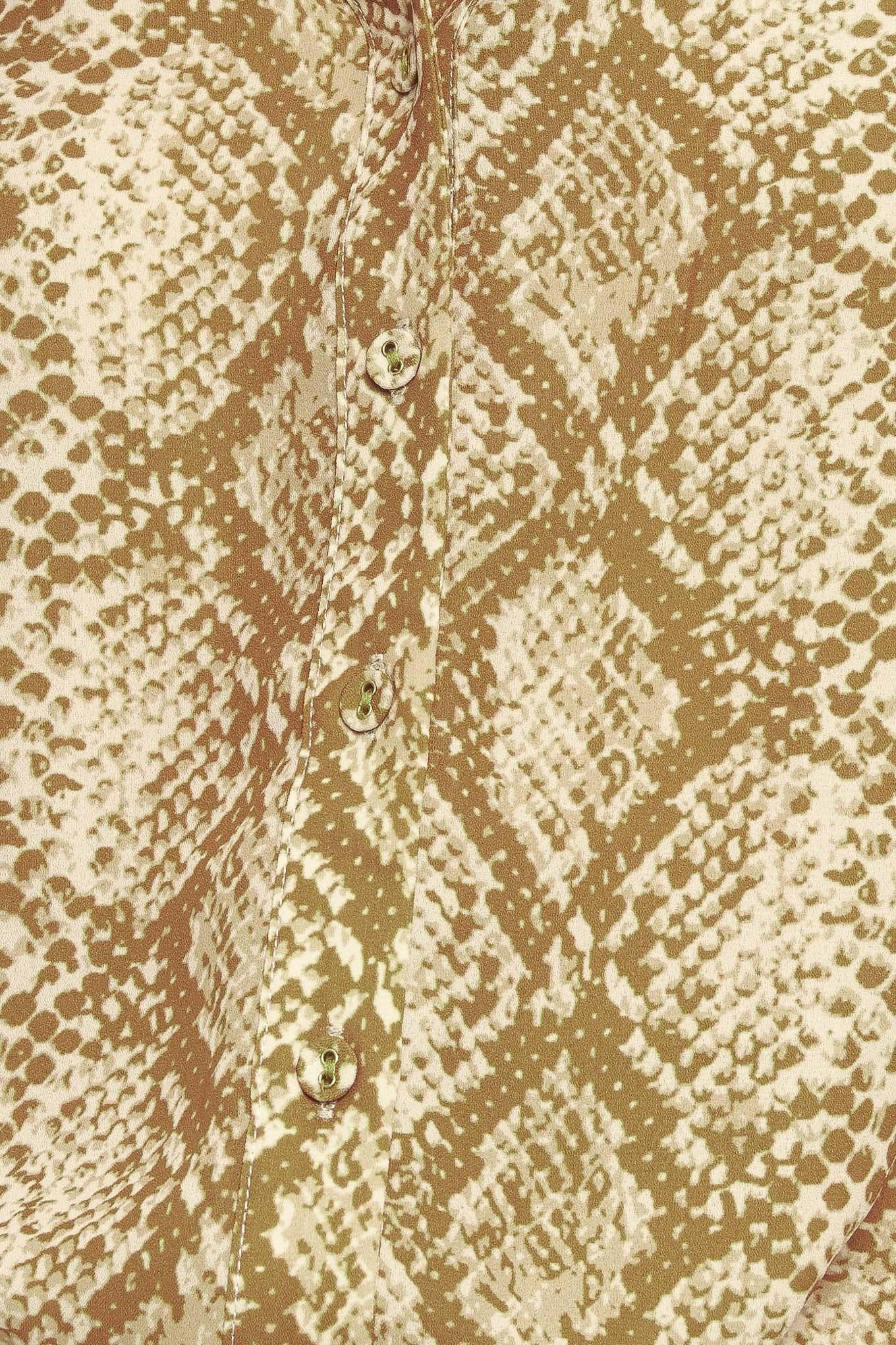 Retro Chic Taupe Woven Top