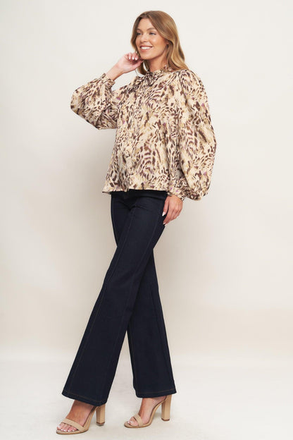 Wild Chic Cream Woven Top