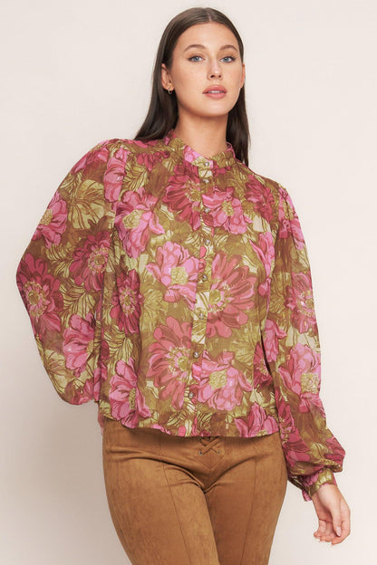 Secret Petals Woven Top