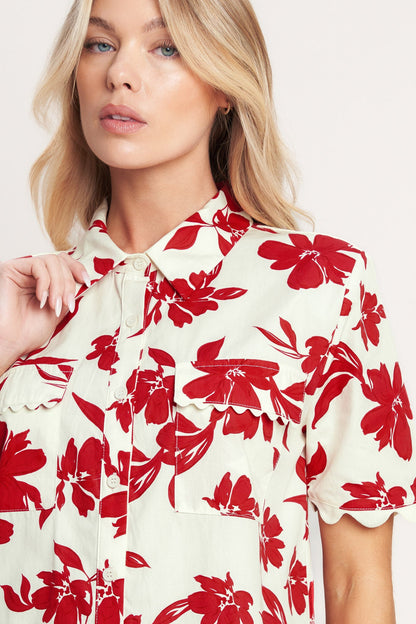 Floral Kiss Woven Top