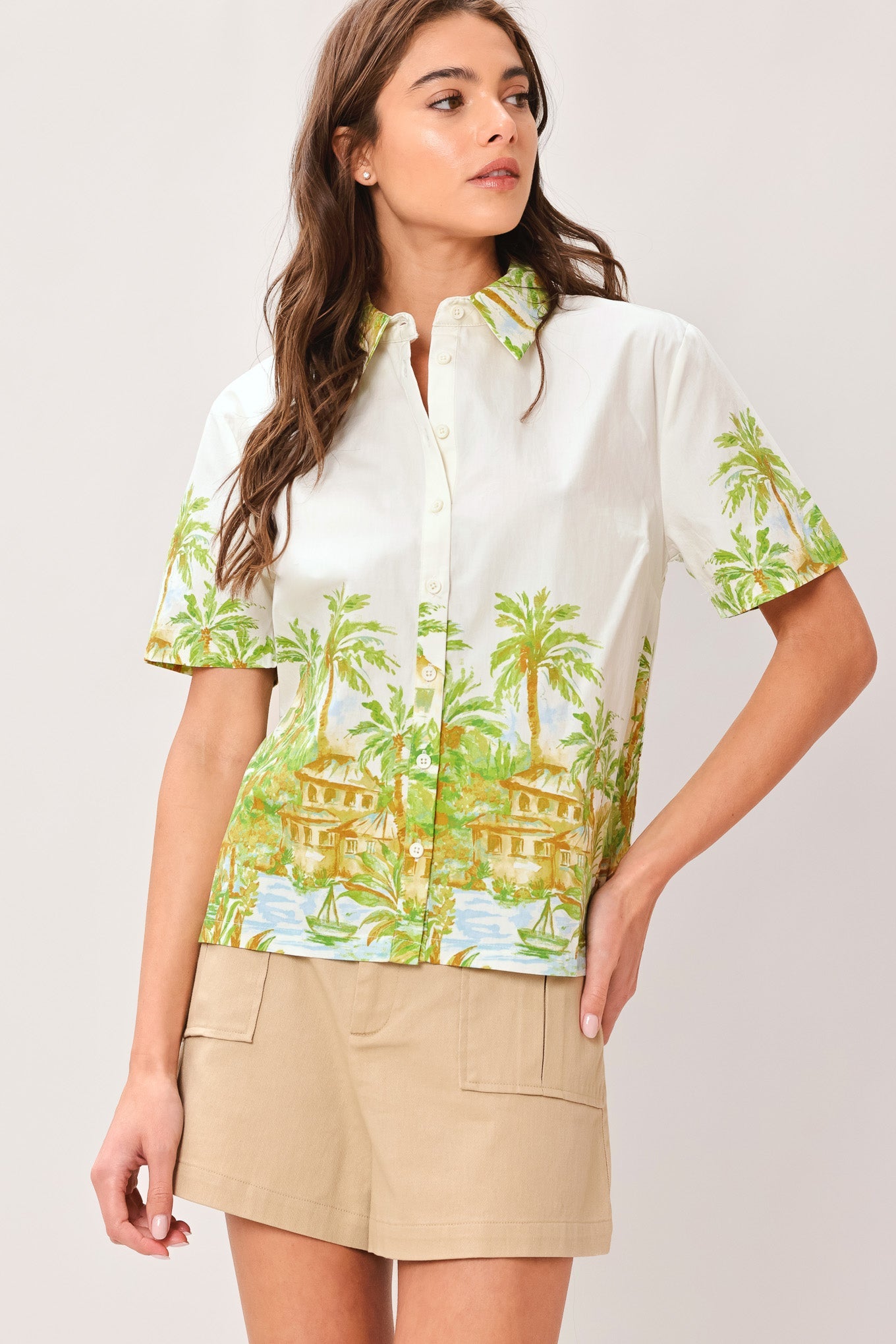Palm Current Woven Top