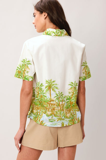 Palm Current Woven Top