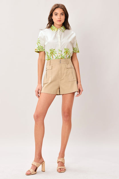 Palm Current Woven Top