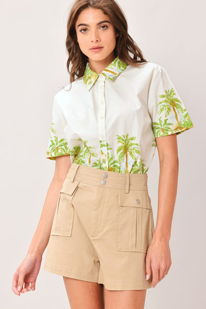 Palm Current Woven Top