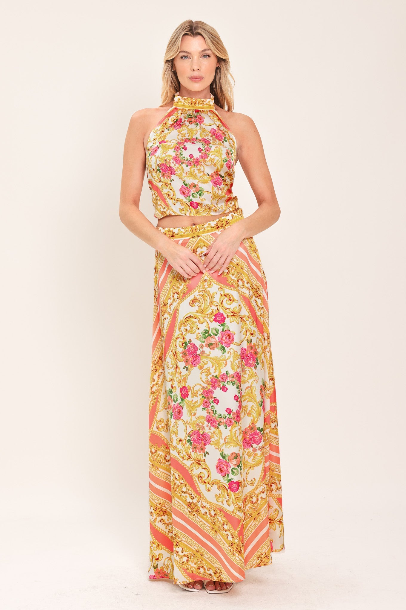 Luxe Love Story Woven Woven Crop Top